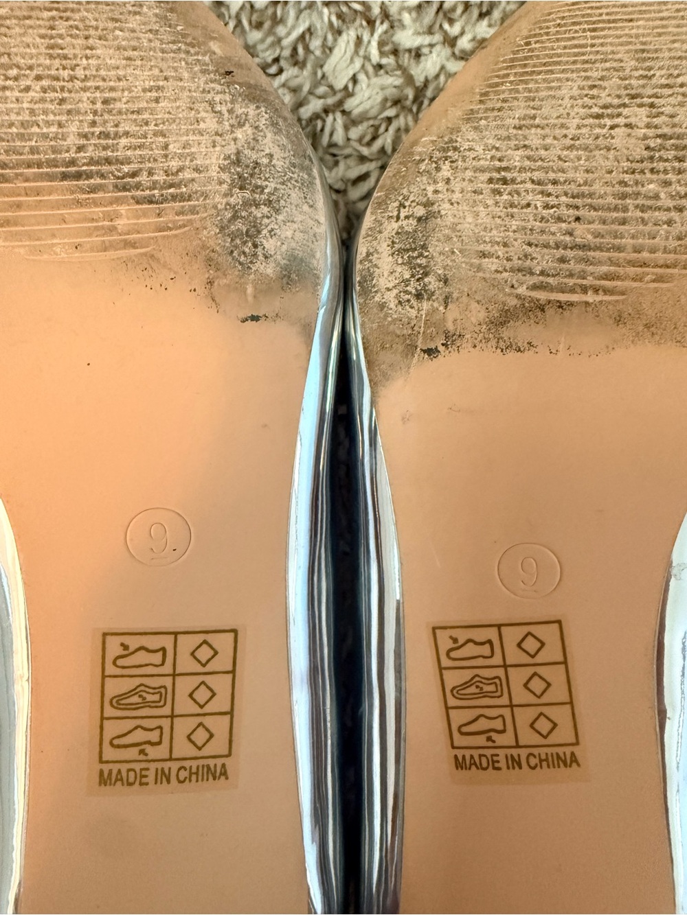 EUC! Silver Pumps Size 9 - Picture 6 of 6